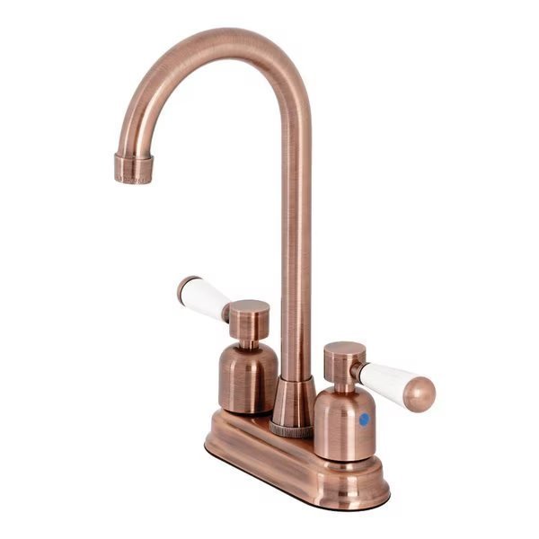 KB849DPLAC Paris Bar Faucet, Antique Copper, Kingston Brass, Mfr#: KB849DPLAC