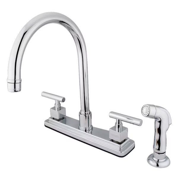 KS8791CQL Claremont Centerset Kitchen Faucet, Polished Chrome, Kingston Brass, Mfr#: KS8791CQL