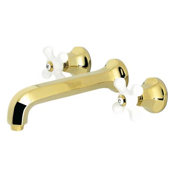 Roman Tub Faucet, Polished Brass, Wall Mount, Kingston Brass, Mfr#: KS4022PX