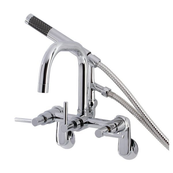 Wall-Mount Clawfoot Tub Faucet, Polished Chrome, Wall Mount, Aqua Vintage, Mfr#: AE8451DL