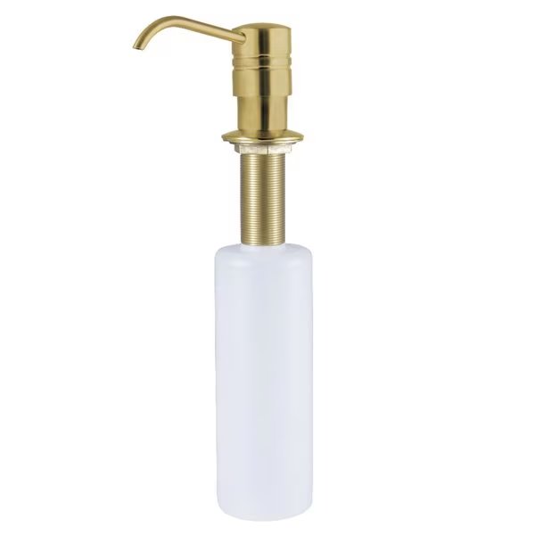 SD2617 Straight Nozzle Metal Soap Dispenser, Brushed Brass, Kingston Brass, Mfr#: SD2617