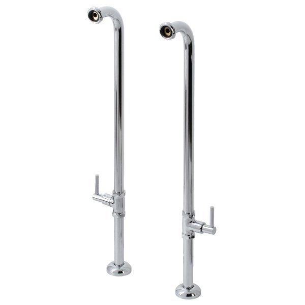 AE810S1DL Concord Freestanding Tub Supply Line, Polished Chrome, Aqua Vintage, Mfr#: AE810S1DL