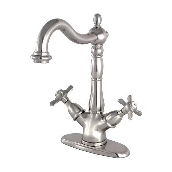 KS1498BEX Vessel Sink Faucet, Brushed Nickel, Kingston Brass, Mfr#: KS1498BEX