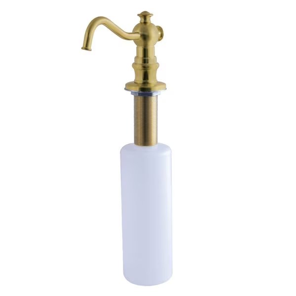 SD7607 Curved Nozzle Metal Soap Dispenser, Brushed Brass, Kingston Brass, Mfr#: SD7607