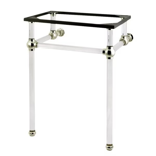 Templeton 24" x 20-3/8" x 33-3/16" Acrylic Console Sink Legs, Nickel, Fauceture, Mfr#: VAH282033PN