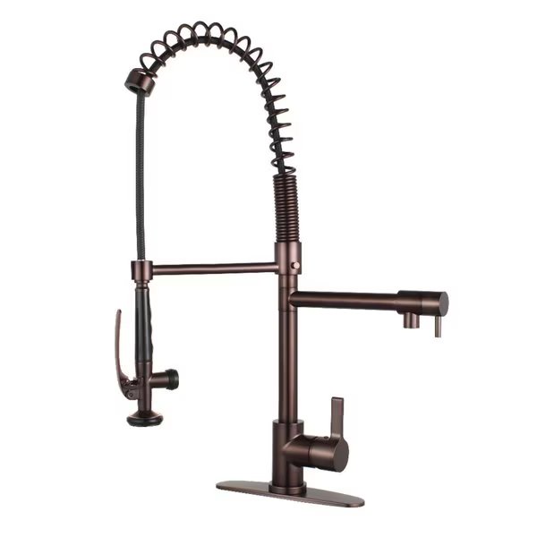 LS8505CTL Continental Single-Handle Pre-Rinse Kitchen Faucet, Bronze, Gourmetier, Mfr#: LS8505CTL