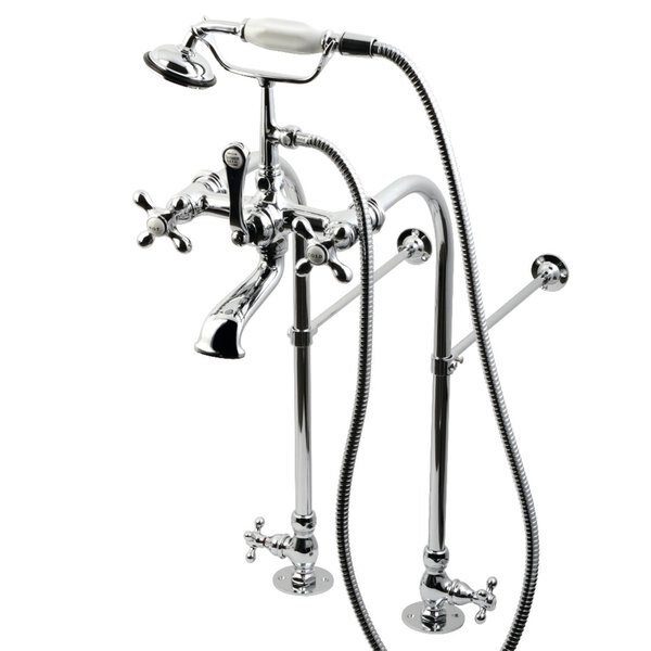 Clawfoot Tub Faucet Packages, Polished Chrome, Freestanding, Kingston Brass, Mfr#: CC58T451MX