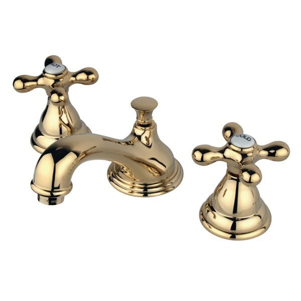 KS5562AX 8" Widespread Bathroom Faucet, Polished Brass, Kingston Brass, Mfr#: KS5562AX