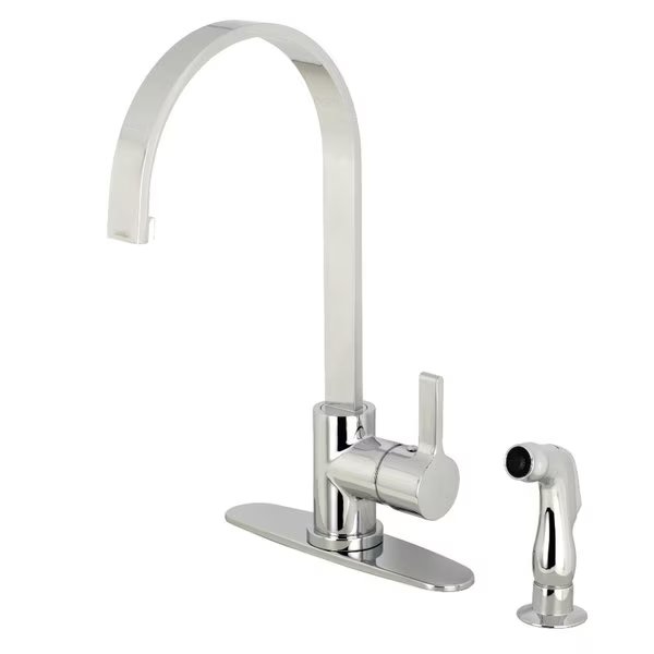 LS8711CTLSP Continental Sgl-Handle Kitchen Faucet W/Side Sprayer, Chrm, Gourmetier, Mfr#: LS8711CTLSP