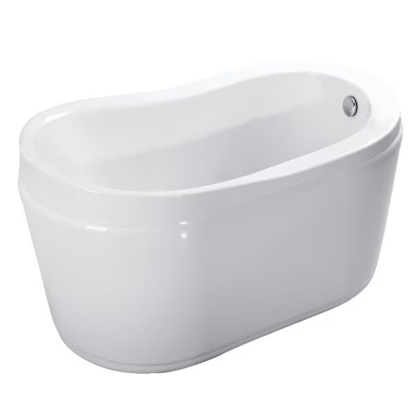 Freestanding Bathtubs, 51.75 L, 29.94 W, White, Acrylic, Aqua Eden, Mfr#: VTRS523030