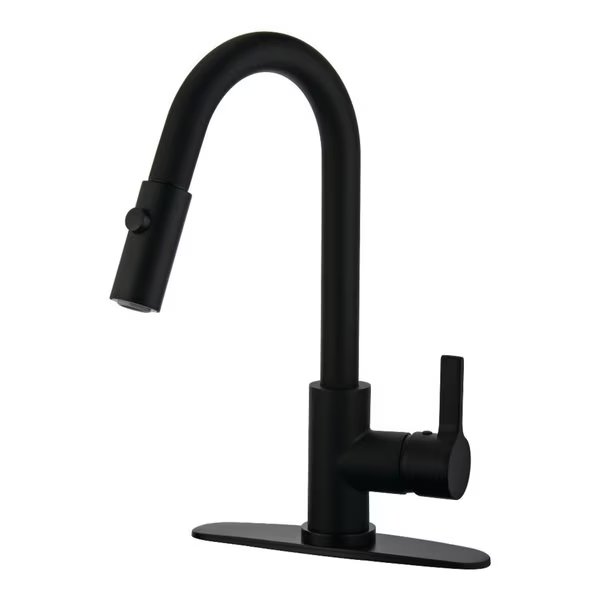 LS8780CTL Continental Single-Handle Pull-Down Kitchen Faucet, Matte Blk, Gourmetier, Mfr#: LS8780CTL