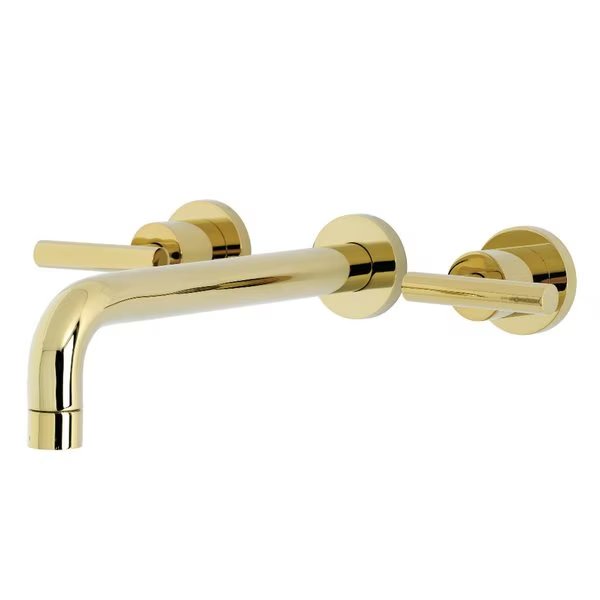 Roman Tub Faucet, Polished Brass, Wall Mount, Kingston Brass, Mfr#: KS8022CML