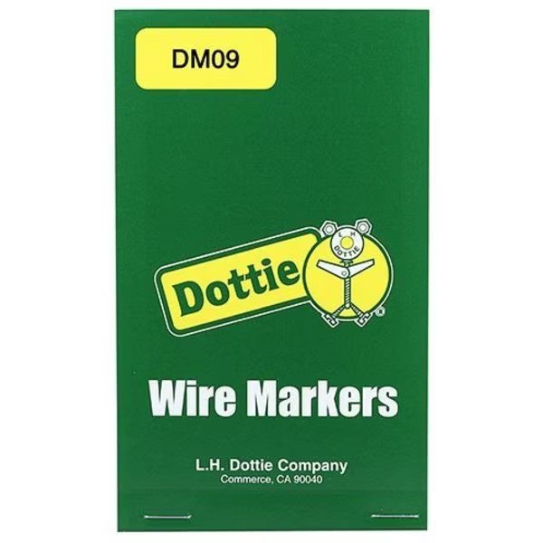 L.H. Dottie Vinyl Cloth Wire Marker Book (0-9), L.H. Dottie, Mfr#: DM09