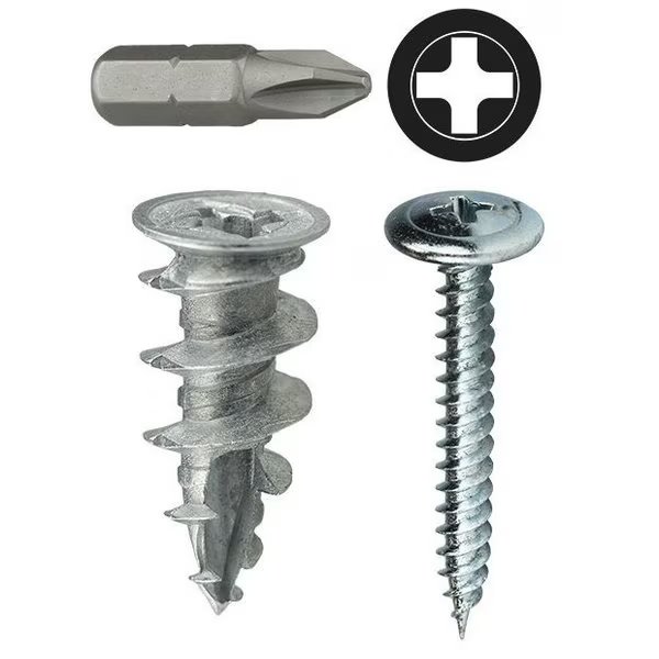 Screw Anchor, 1-1/2" L, Zamac Alloy, L.H. Dottie, Mfr#: WDK8WT