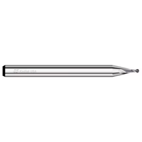 0.060 2 Flute Carbide Endmill Micro Ball Nose Stub Length, Kodiak Cutting Tools, Mfr#: 5521219