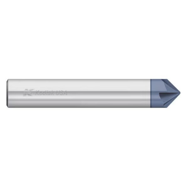 1/8 Carbide Chamfer Mill 4 Flute Single End ALTIN Coated, Kodiak Cutting Tools, Mfr#: 5553345