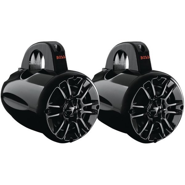 Boss 4" Weatherproof 2-Way Waketower Speaker System, Black, pr., Boss Audio, Mfr#: MRWT40