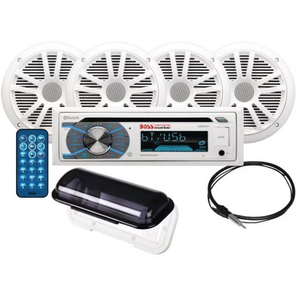 Boss MCK508WB64S CD/USB/SD, MP3, WMA, FM/AM Player/Bluetooth w/2 Pr. 6.5" Speakers, Boss Audio, Mfr#: MCK508WB64S