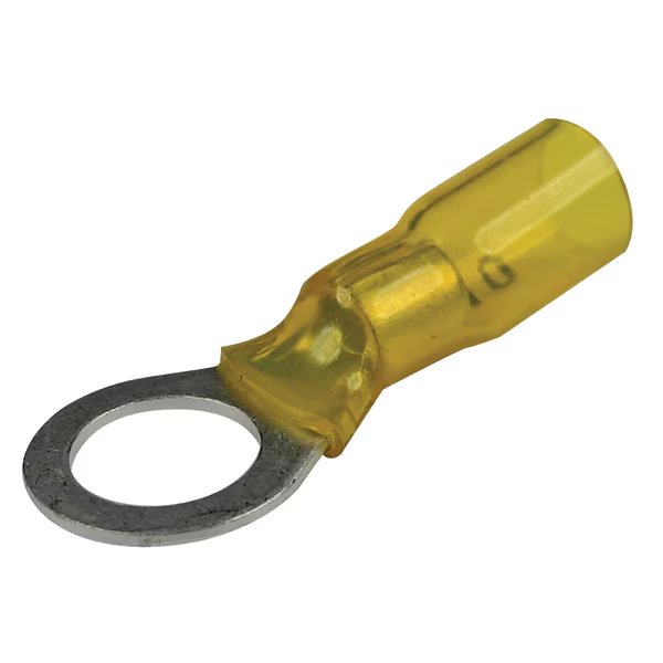 Heat Shrink Ring Terminals, Yellow, 25 Pack, Seachoice, Mfr#: 60061