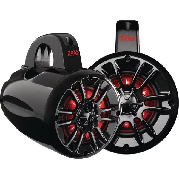 Boss Audio MPWT50RGB 2-Way Marine Waketower/UTV Roll Bar LED Speaker System, 1 pr., Boss Audio, Mfr#: MPWT50RGB