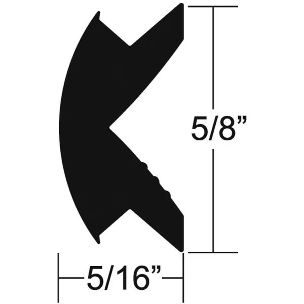 Taco V120342BKA501 Flexible Vinyl Insert, 50' Black, Taco Metals, Mfr#: V12-0342BKA50-1