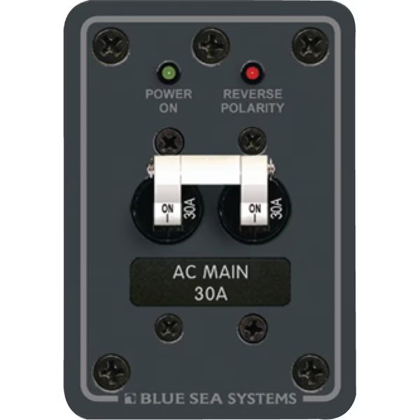 Blue Sea Systems AC Main Circuit Breaker Panel, Blue Sea Systems, Mfr#: 8077
