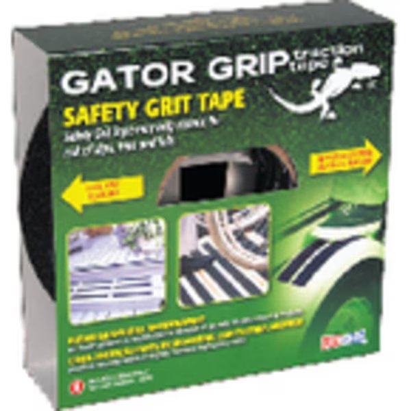 Life Safe RE142 Gator Grip Anti-Slip Safety Grit Tape 2" x 60Ft Black, Incom, Mfr#: RE142