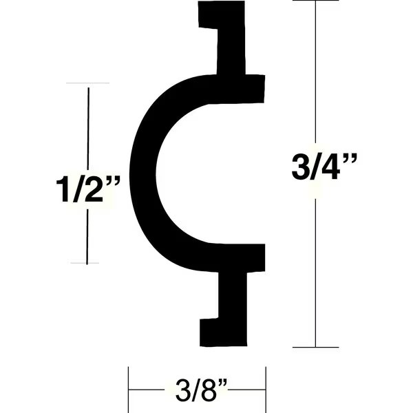 Taco V120334BKA501 Flexible Vinyl Insert, 50' Black, Taco Metals, Mfr#: V12-0334BKA50-1