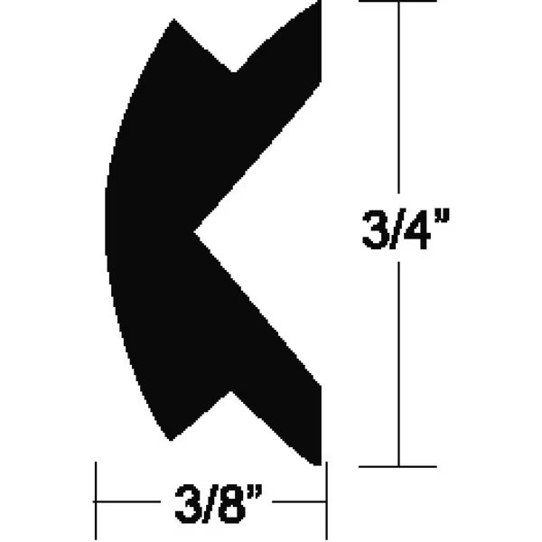 Taco V124155BKA501 Flexible Vinyl Insert, 50' Black, Taco Metals, Mfr#: V124155BKA501