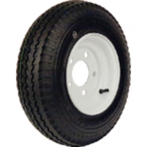 Bias Tire & Wheel (Rim) Assembly K353 480-12 5 Hole 4 Ply, Wht, Conventi, Loadstar Tires, Mfr#: 30560