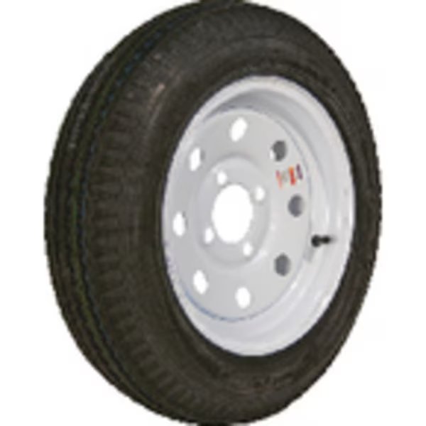 Bias Tire & Wheel (Rim) Assembly K353, 480-12 4 Hole 6 Ply, Wht w/o St, Loadstar Tires, Mfr#: 30675