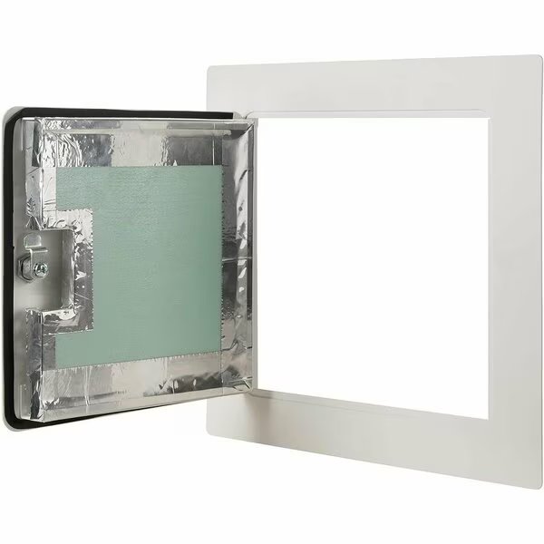 ALUMINUM EXTERIOR RATED INSULATED  ACCESS PANEL W/ KEYED CYLINDER & NEOPRENE GASKET LOCK 12X12, Linhdor, Mfr#: LW5001212