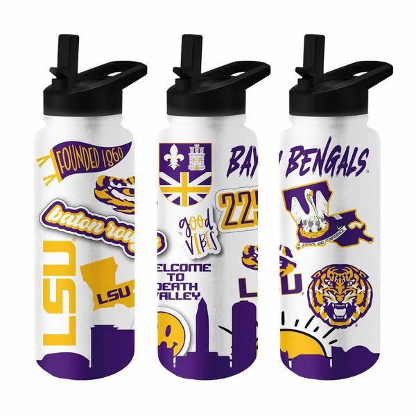 LSU 34oz Native Quencher Bottle, Logo Brands, Mfr#: 162-S34QB-63