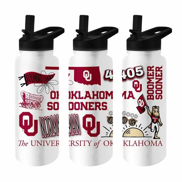 Oklahoma 34oz Native Quencher Bottle, Logo Brands, Mfr#: 192-S34QB-63