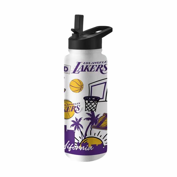 Los Angeles Lakers 34oz Native Quencher Bottle, Logo Brands, Mfr#: 713-S34QB-63