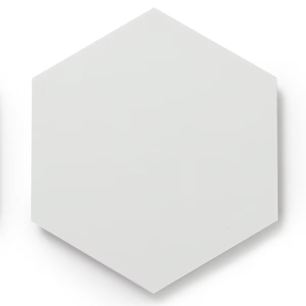LUCIDA SURFACES, MosaiCore Snow Hexagon 8.8 in. x10.375 in. 3mm 28MIL Glue Down Luxury Vinyl Tiles (12.25 sq.ft), 25PK, Lucida Surfaces, Mfr#: SC-4112