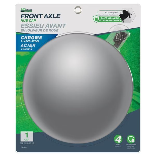 Hub Cap Metal Front Axle Push On 4 Notch, Hd Driven, Mfr#: 076-00384