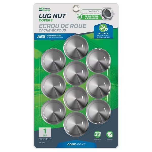 Nut Cover Plastic Cone Tall Push On 33mm, PK 10, Hd Driven, Mfr#: 076-00607