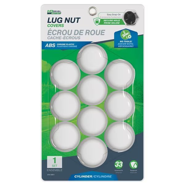 Nut Cover Plastic Cylinder Tall Push On 33mm, PK 10, Hd Driven, Mfr#: 076-00611