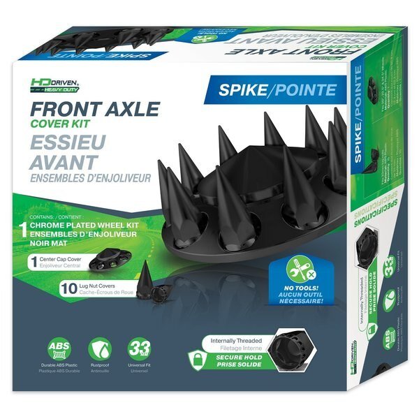 WK Plastic Fr Axle Spike Matte Black Screw On 33mm, Hd Driven, Mfr#: 076-08612