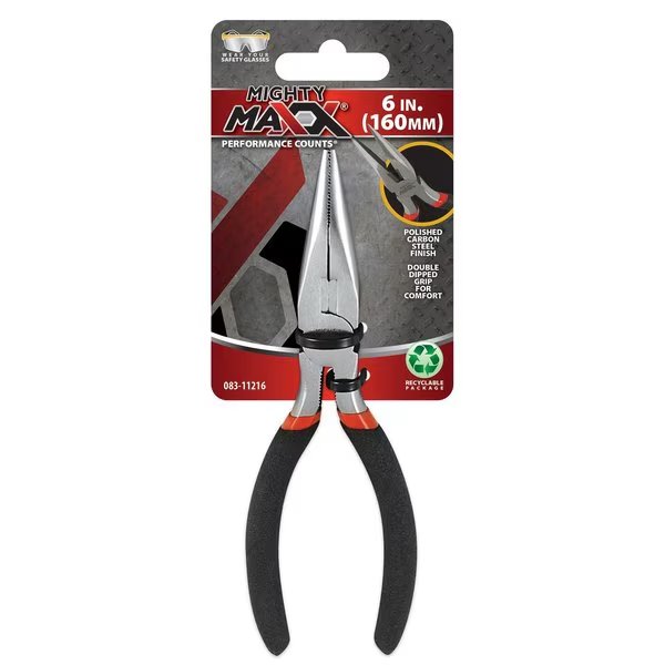 Pliers Long Nose 6in, Mighty Maxx, Mfr#: 083-11216