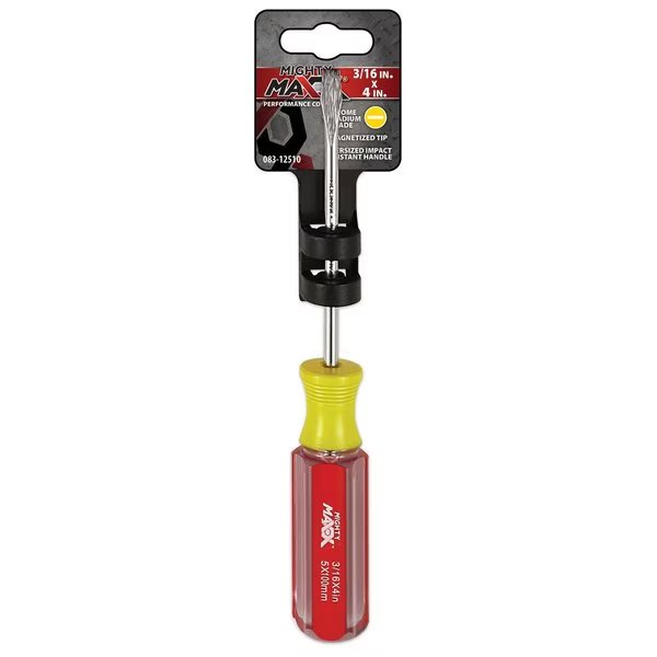 Screwdriver Slot 3/16in x 4in MagTp, Mighty Maxx, Mfr#: 083-12510