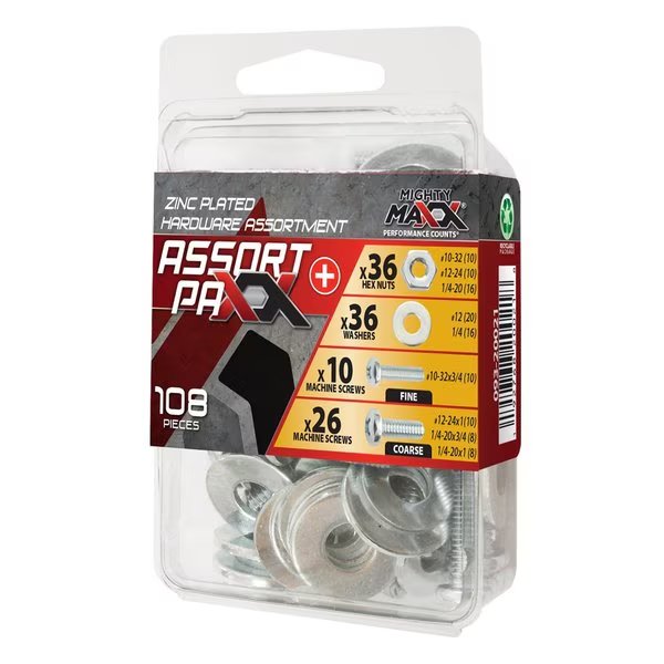 Phillips Pan Head Nut and Bolt Assortment, Mighty Maxx, Mfr#: 093-20021