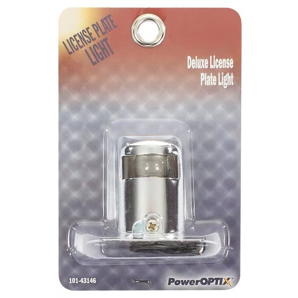 Light License Plate Chrome, Poweroptix, Mfr#: 101-43146