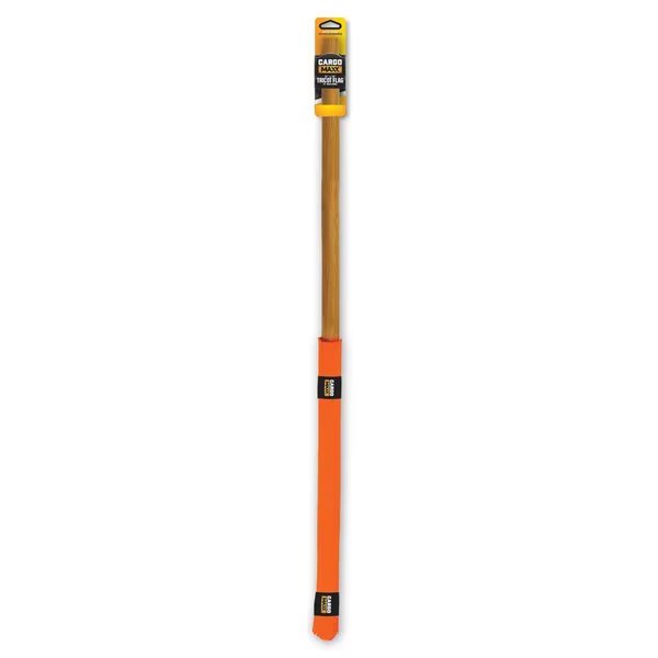 Tricot Orange Flag 18x18 w/36in Dowel, Cargo Maxx, Mfr#: 122-10006