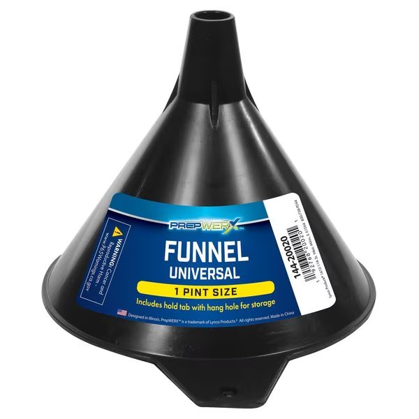 PrepWERX Funnel 1-Pint Polyethlene, Prepwerx, Mfr#: 144-20020