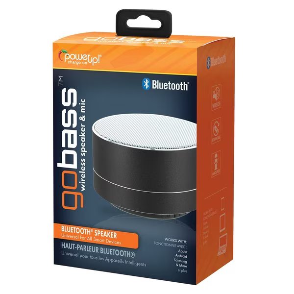 GoBass Bluetooth Speaker, Power Up!, Mfr#: 192-540903