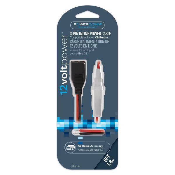 CB Power Cord 3Pin, Powercomm, Mfr#: 215-57101
