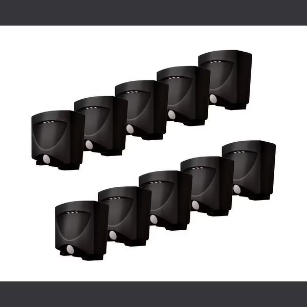 Battery-Powered Motion-Activated Outdoor Night-Light, Bronze, PK 10, Maxsa Innovations, Mfr#: 41042