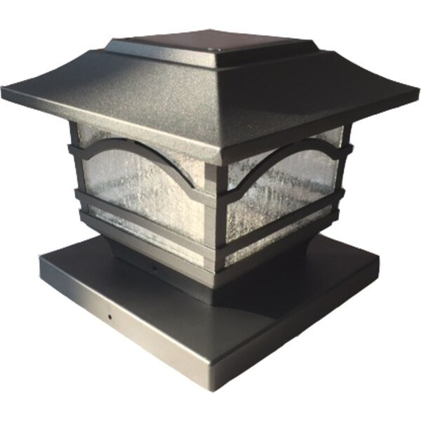 Mission Style Post Top / Deck Light Metal and Glass, Black, PK2, Maxsa Innovations, Mfr#: 41471